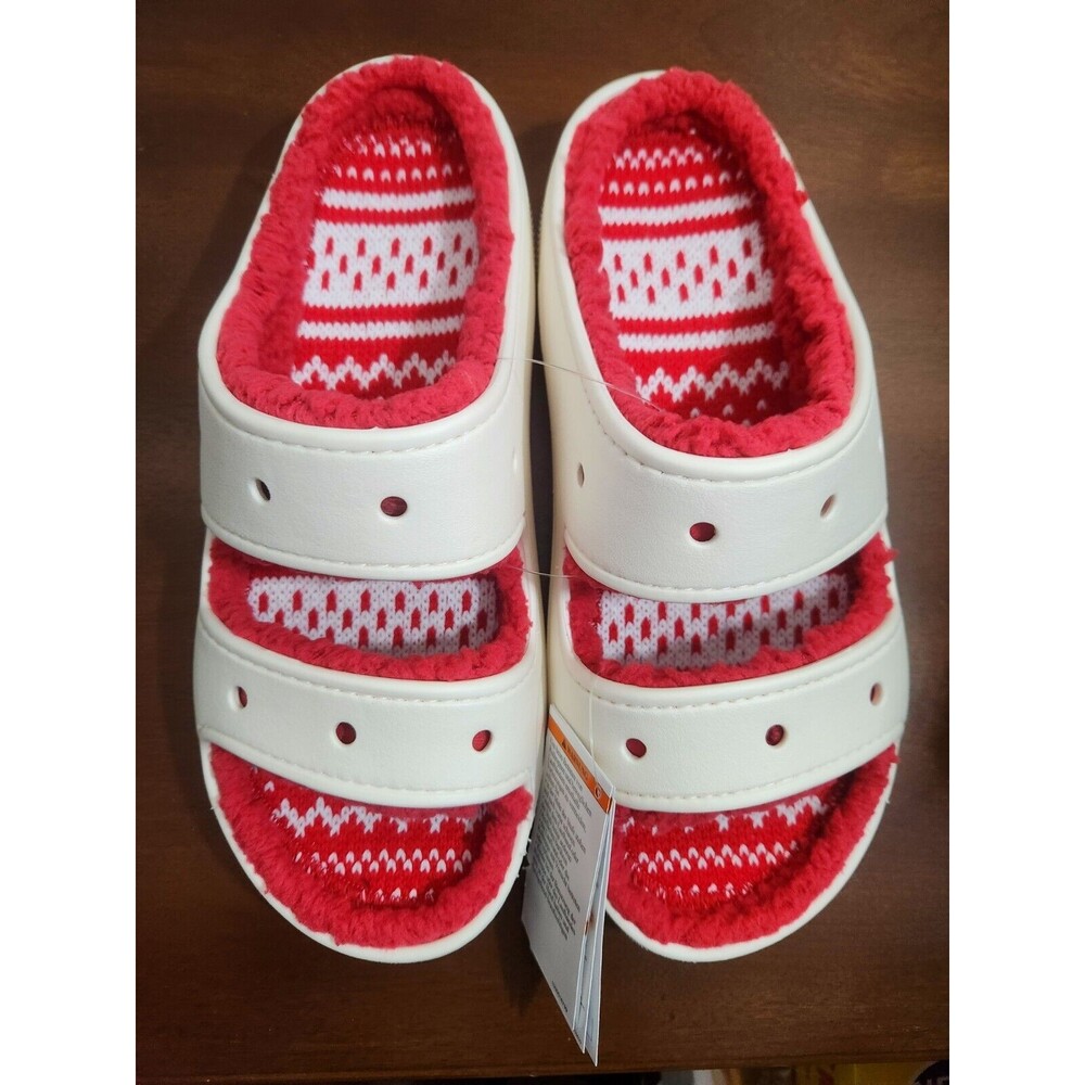 Crocs Unisex Classic Cozzzy Holiday Sweater Sandal Size M9 W11 Brand New